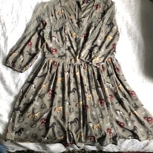 Cute girly western print dress